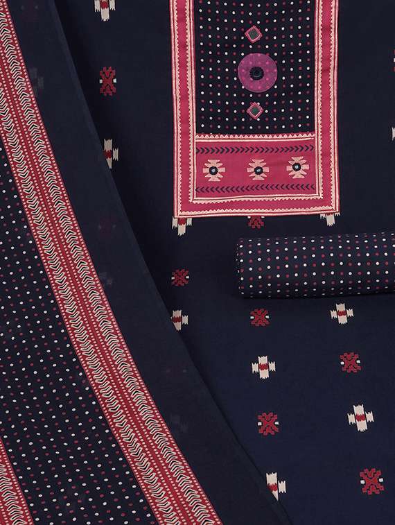 women printed unstitched suit set - 22324240 -  Standard Image - 3