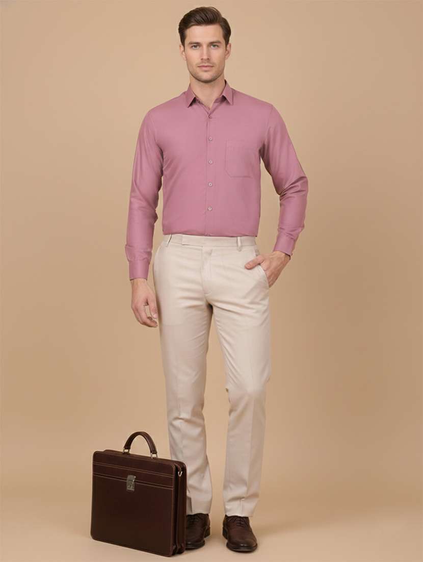 men solid long sleeve regular fit formal shirt - 22324369 -  Standard Image - 3