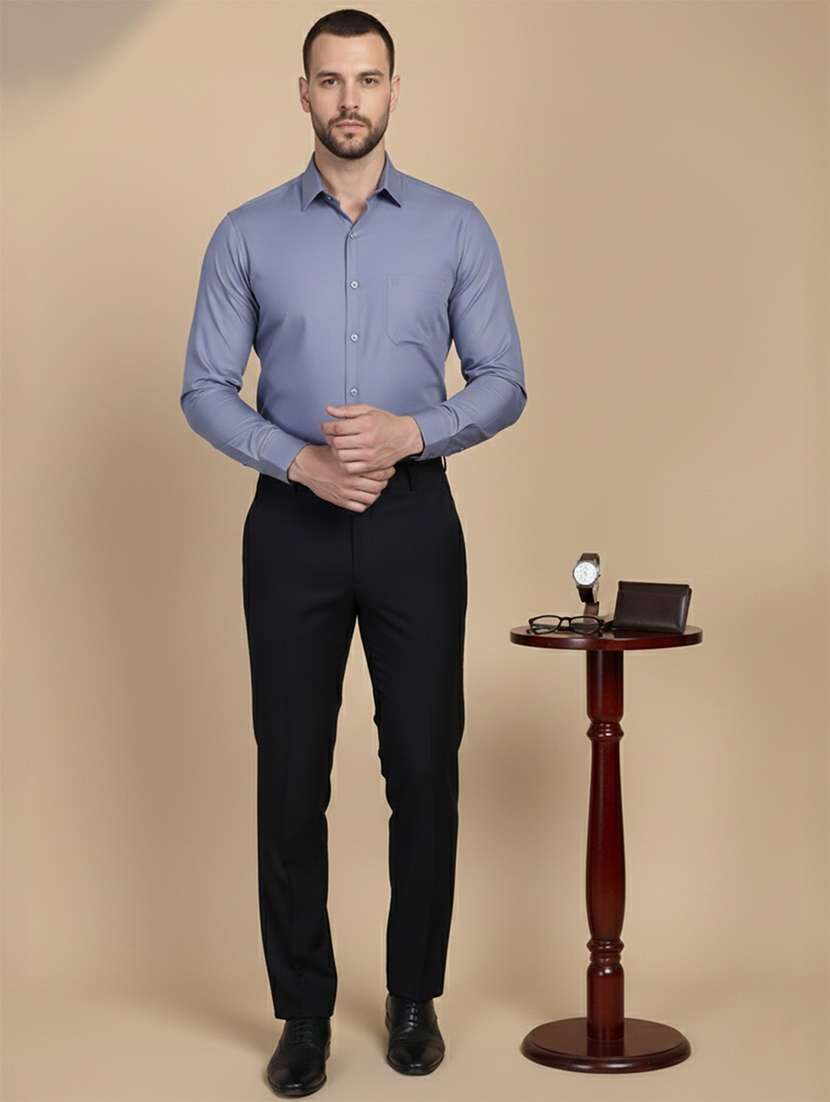 men solid long sleeve regular fit formal shirt - 22324374 -  Standard Image - 3