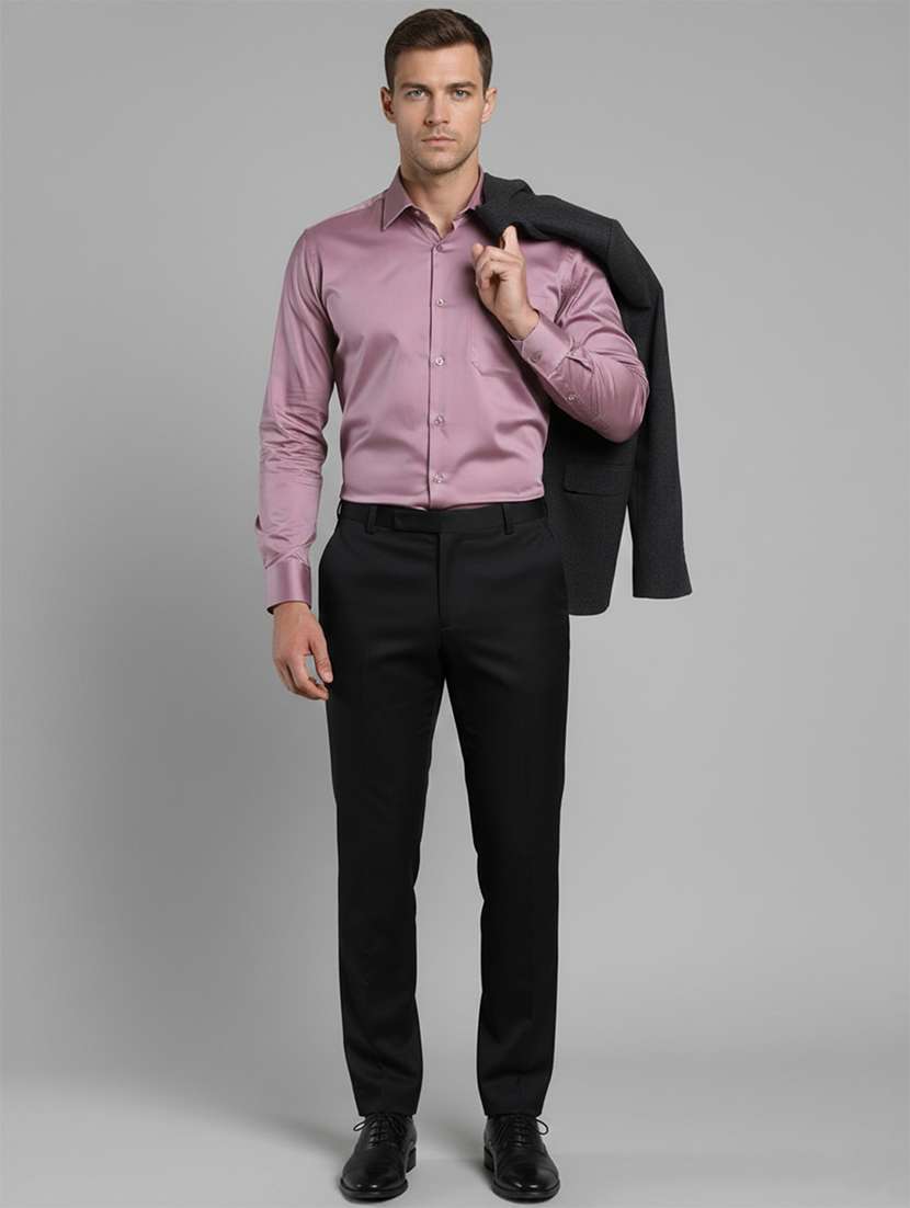 men solid long sleeve regular fit formal shirt - 22324378 -  Standard Image - 3