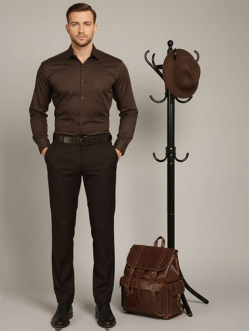 men solid long sleeve regular fit formal shirt - 22324384 -  Standard Image - 3