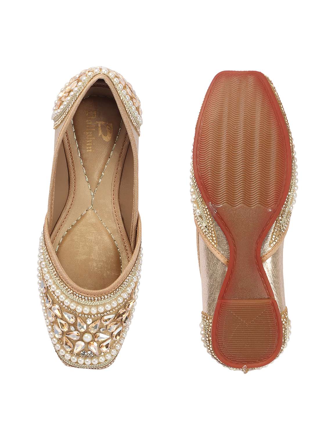 women embroidered slip on mojari - 22324426 -  Standard Image - 3