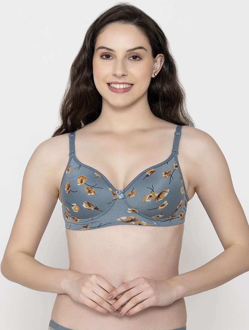 women pack of 3 printed t-shirt bra - 22324445 -  Standard Image - 3