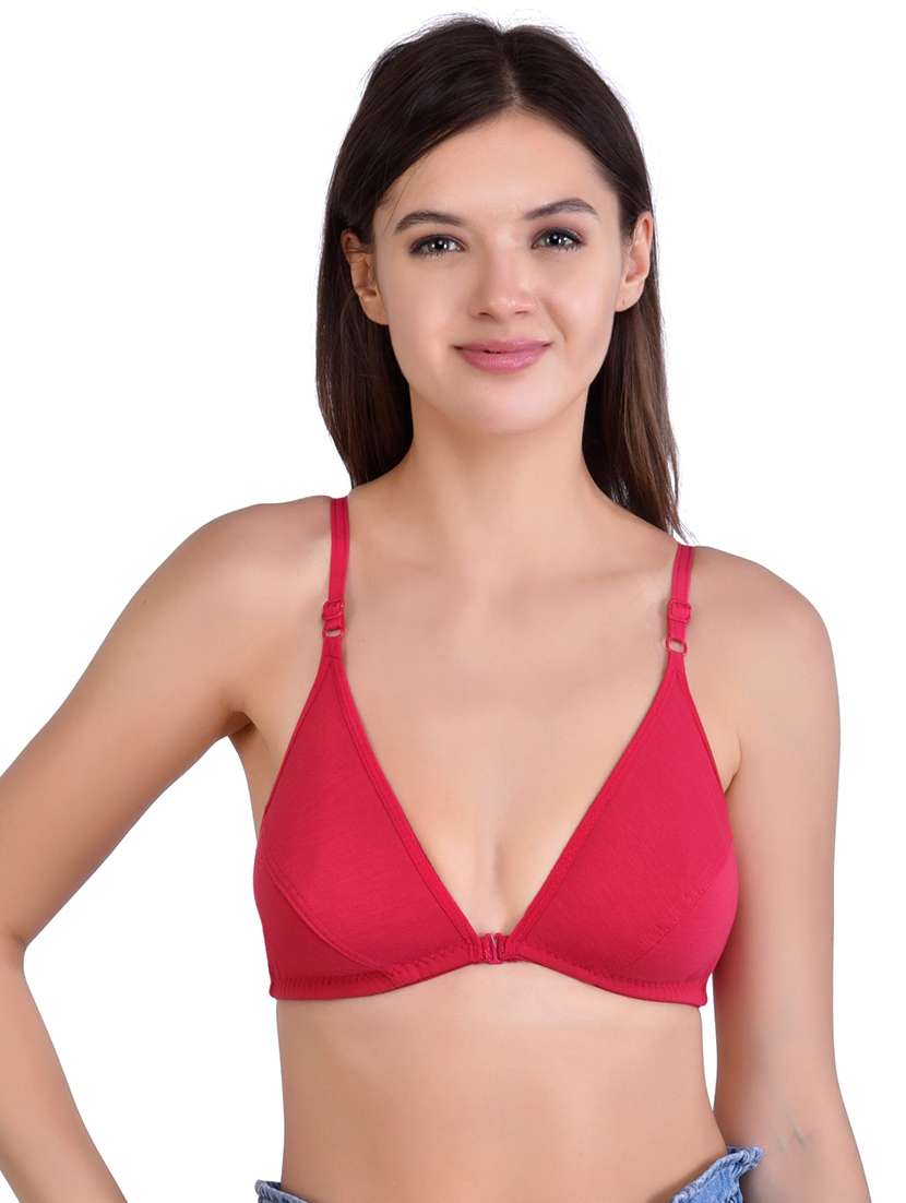 women pack of 3 solid non wired plunge bra - 22324448 -  Standard Image - 3