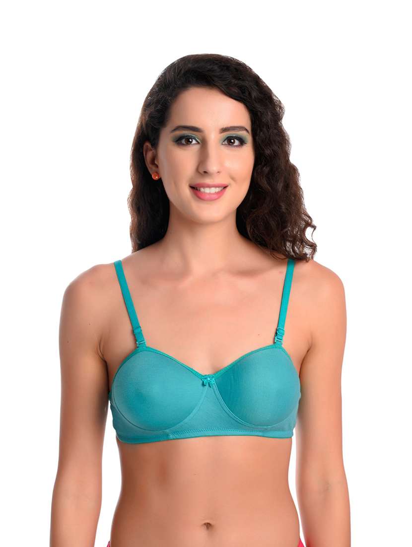women pack of 3 solid non wired bra - 22324449 -  Standard Image - 3