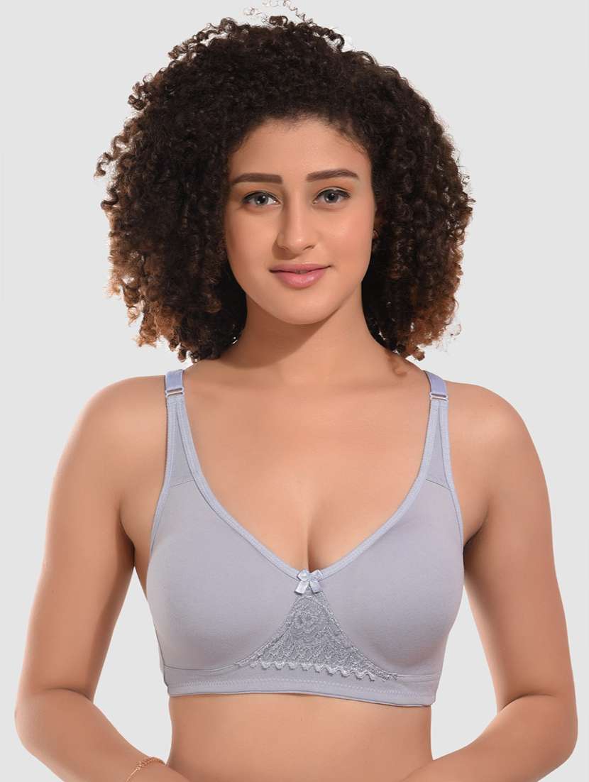 women pack of 3 solid non wired bra - 22324450 -  Standard Image - 3