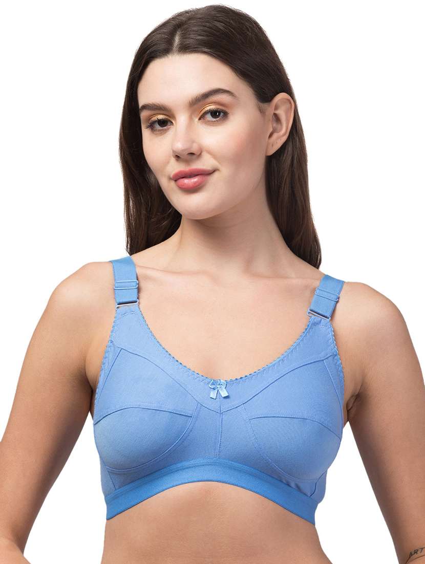 women pack of 3 solid non wired bra