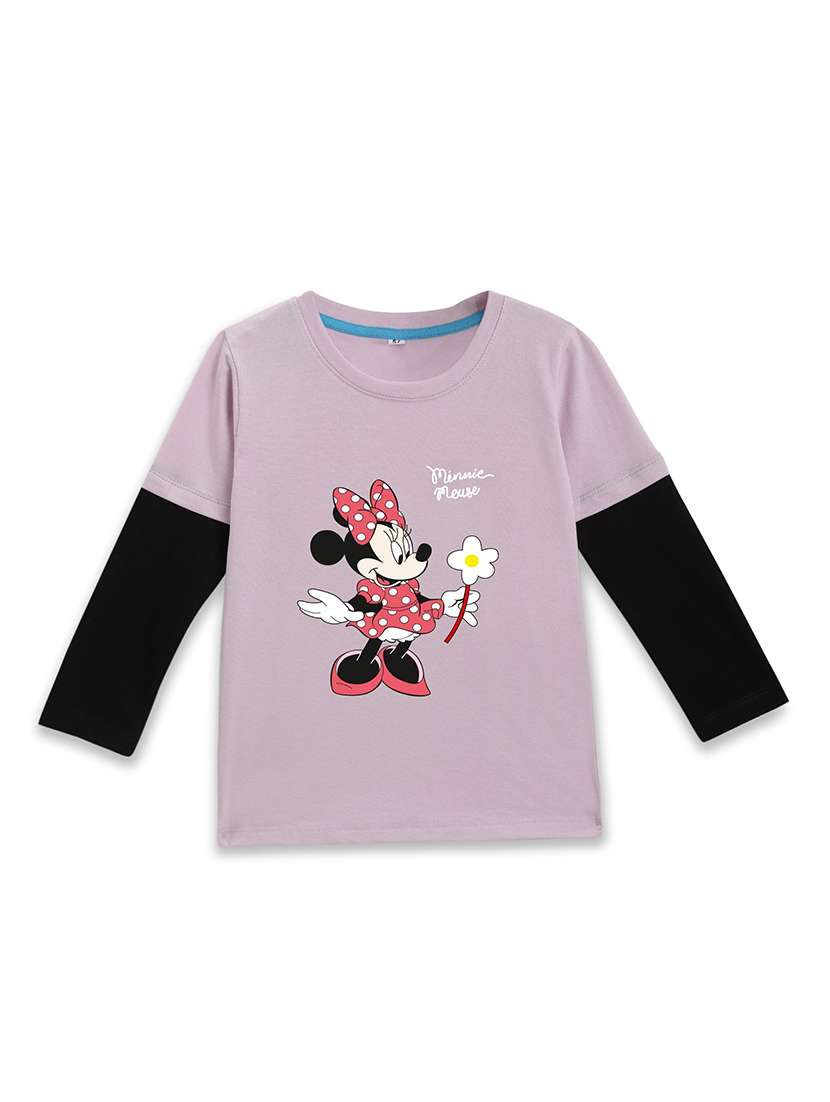 girls printed long sleeve tee
