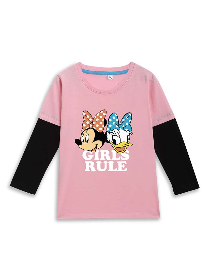 girls printed long sleeve tee