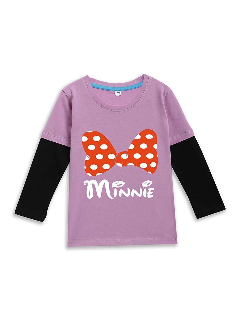 girls printed long sleeve tee
