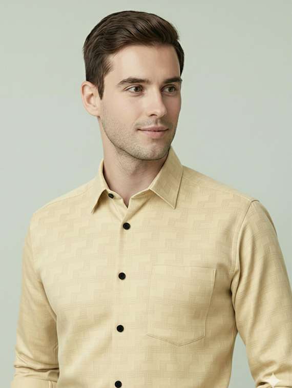 men self design long sleeve regular fit formal shirt - 22324681 -  Standard Image - 3