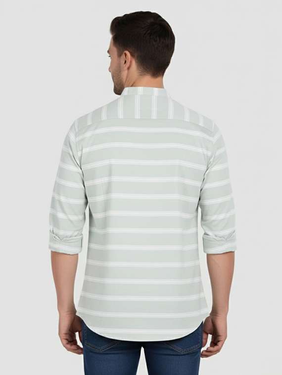 men striped long sleeve regular fit casual shirt - 22324722 -  Standard Image - 3