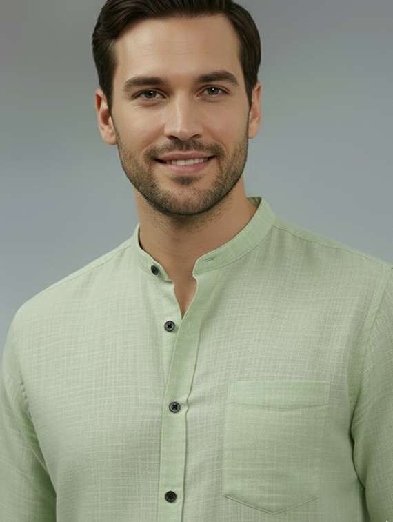 men solid long sleeve regular fit casual shirt - 22324879 -  Standard Image - 3