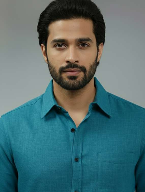 men solid long sleeve regular fit casual shirt - 22325008 -  Standard Image - 3