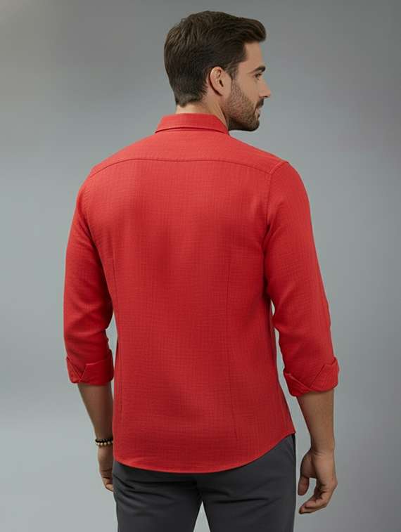 men solid long sleeve regular fit casual shirt - 22325092 -  Standard Image - 3