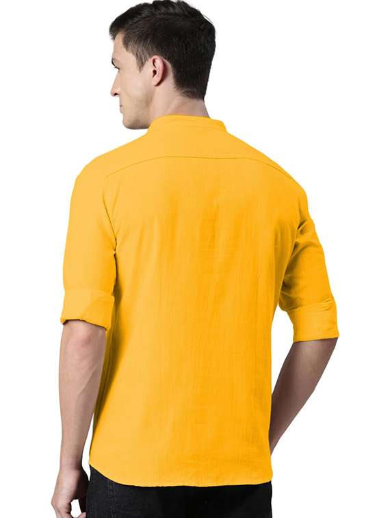Men Pack Of 2 Solid Mandarin Neck Short Kurta - 22325594 -  Standard Image - 3