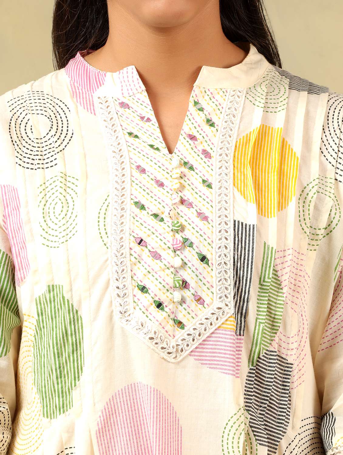 women printed three quarter sleeve kurta pant with dupatta set - 22326586 -  Standard Image - 5