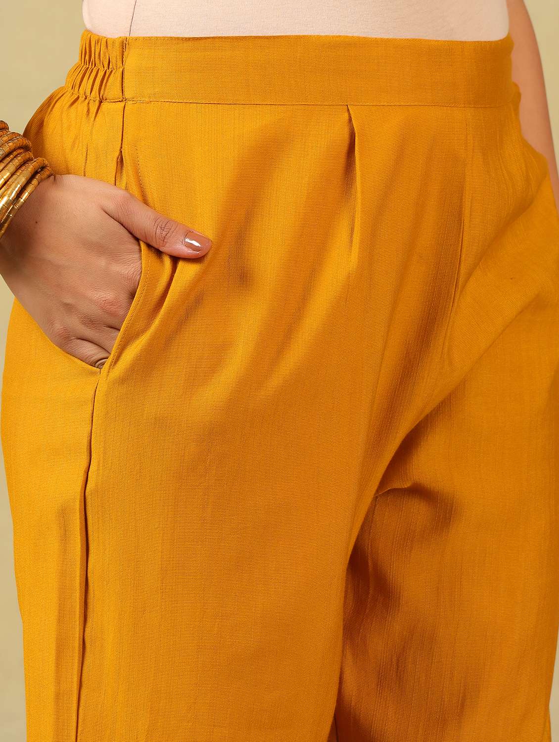 Women Solid With Work Mandarin Neck Kurta Pant With Dupatta Set - 22326627 -  Standard Image - 5