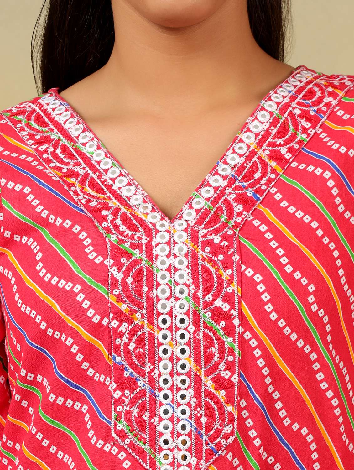 women printed three quarter sleeve kurta pant with dupatta set - 22326640 -  Standard Image - 5