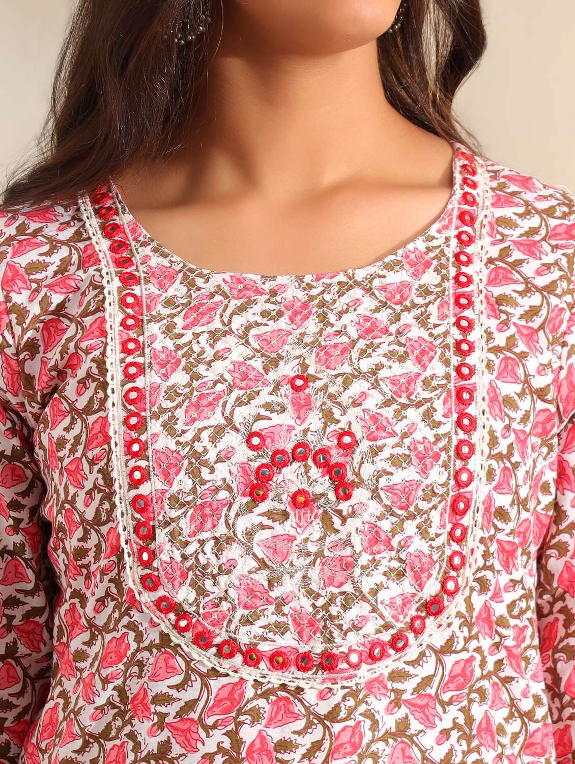 women floral round neck kurta pant with dupatta set - 22326644 -  Standard Image - 5