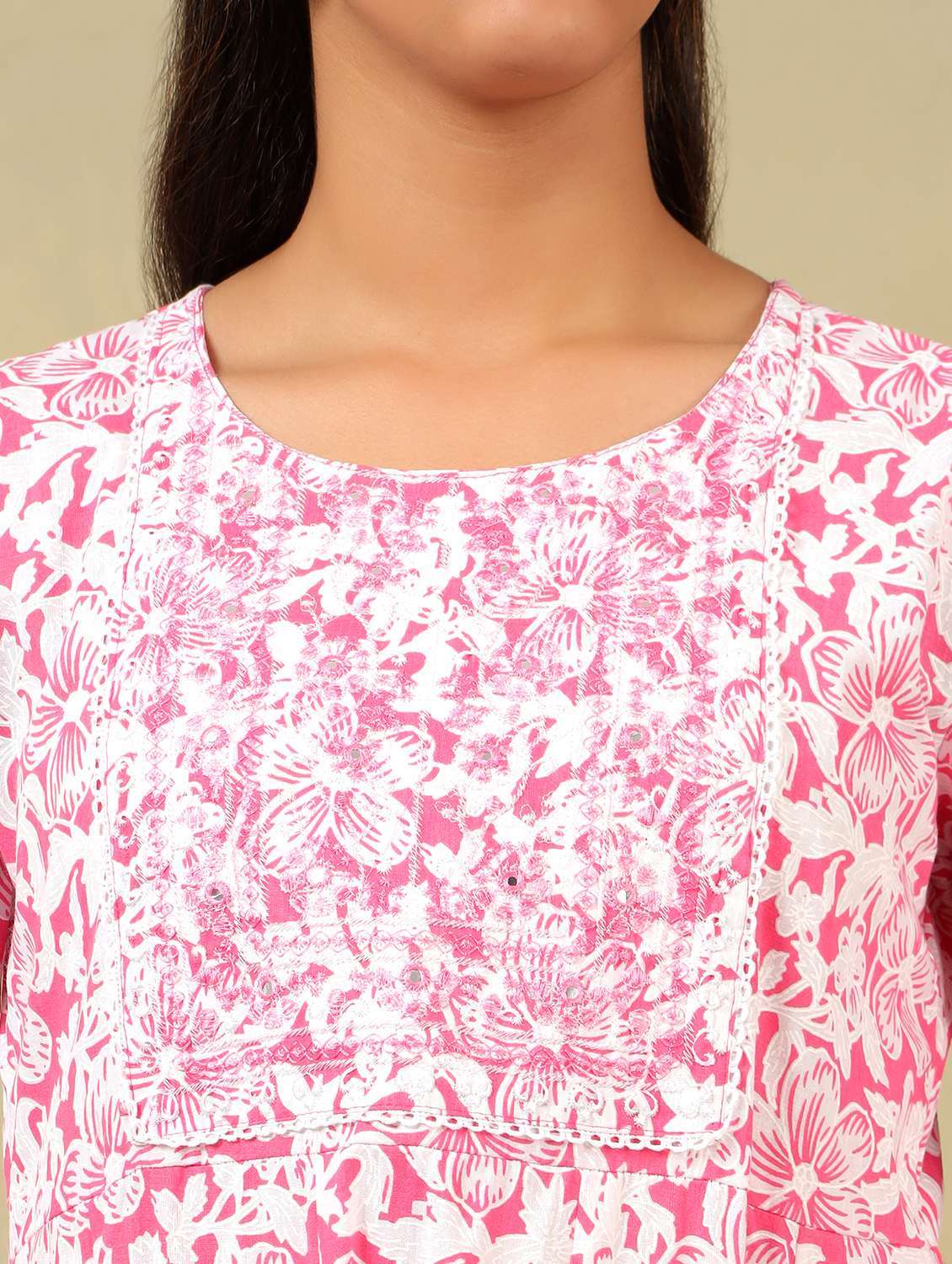 women floral round neck kurta pant with dupatta set - 22326650 -  Standard Image - 5