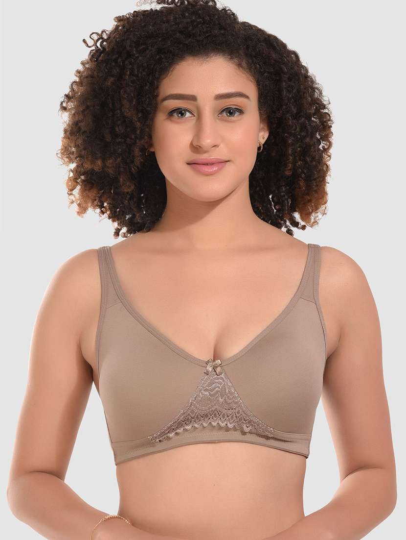 women pack of 3 solid non wired bra - 22326673 -  Standard Image - 3