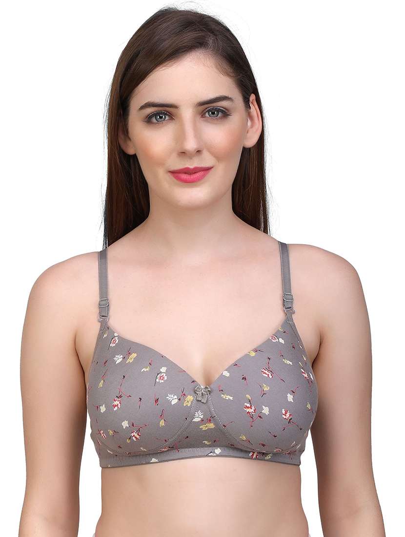 women pack of 3 printed non wired bra - 22326678 -  Standard Image - 3