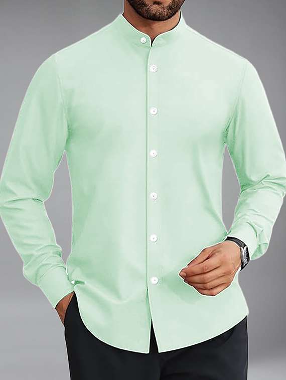 men solid long sleeve regular fit casual shirt - 22326804 -  Standard Image - 3