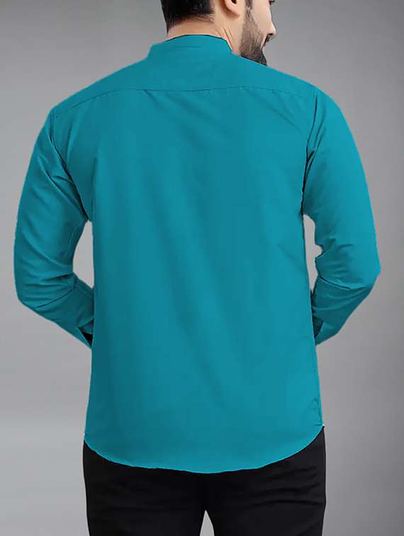 men solid long sleeve regular fit casual shirt - 22326840 -  Standard Image - 5