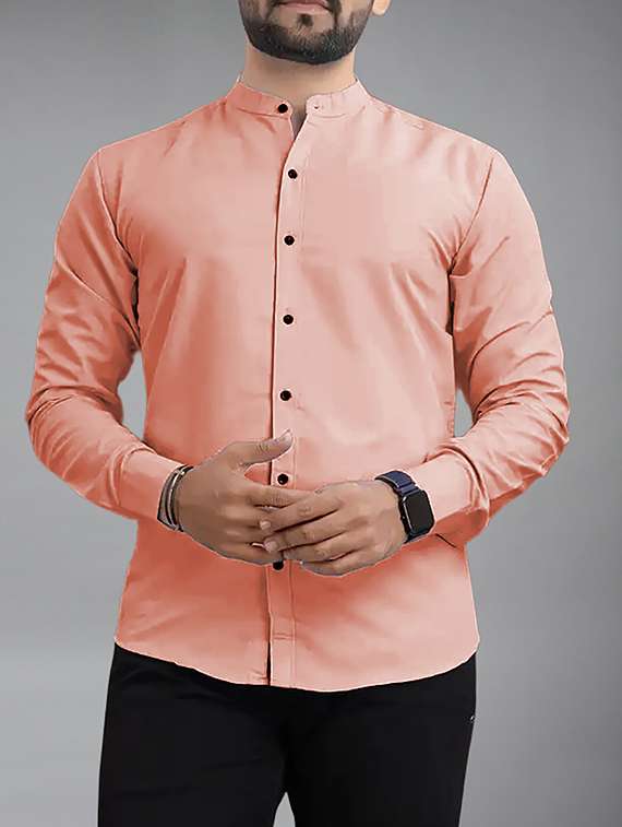 men solid long sleeve regular fit casual shirt - 22326846 -  Standard Image - 3