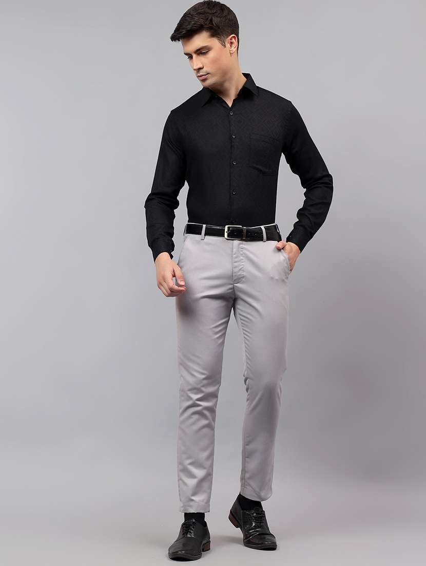 men self design long sleeve regular fit formal shirt - 22326918 -  Standard Image - 3