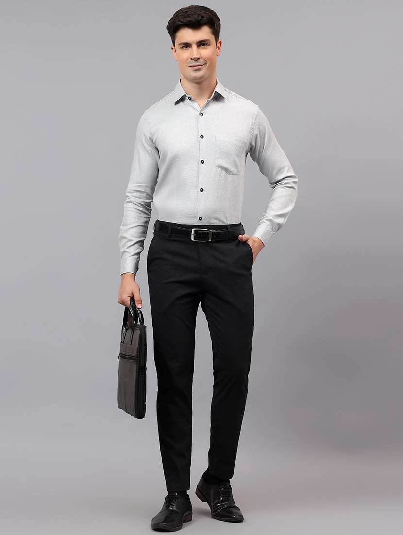 men self design long sleeve regular fit formal shirt - 22326921 -  Standard Image - 3