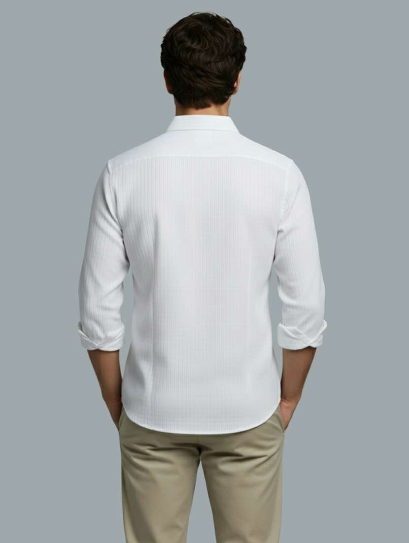 men striped long sleeve regular fit casual shirt - 22326947 -  Standard Image - 3
