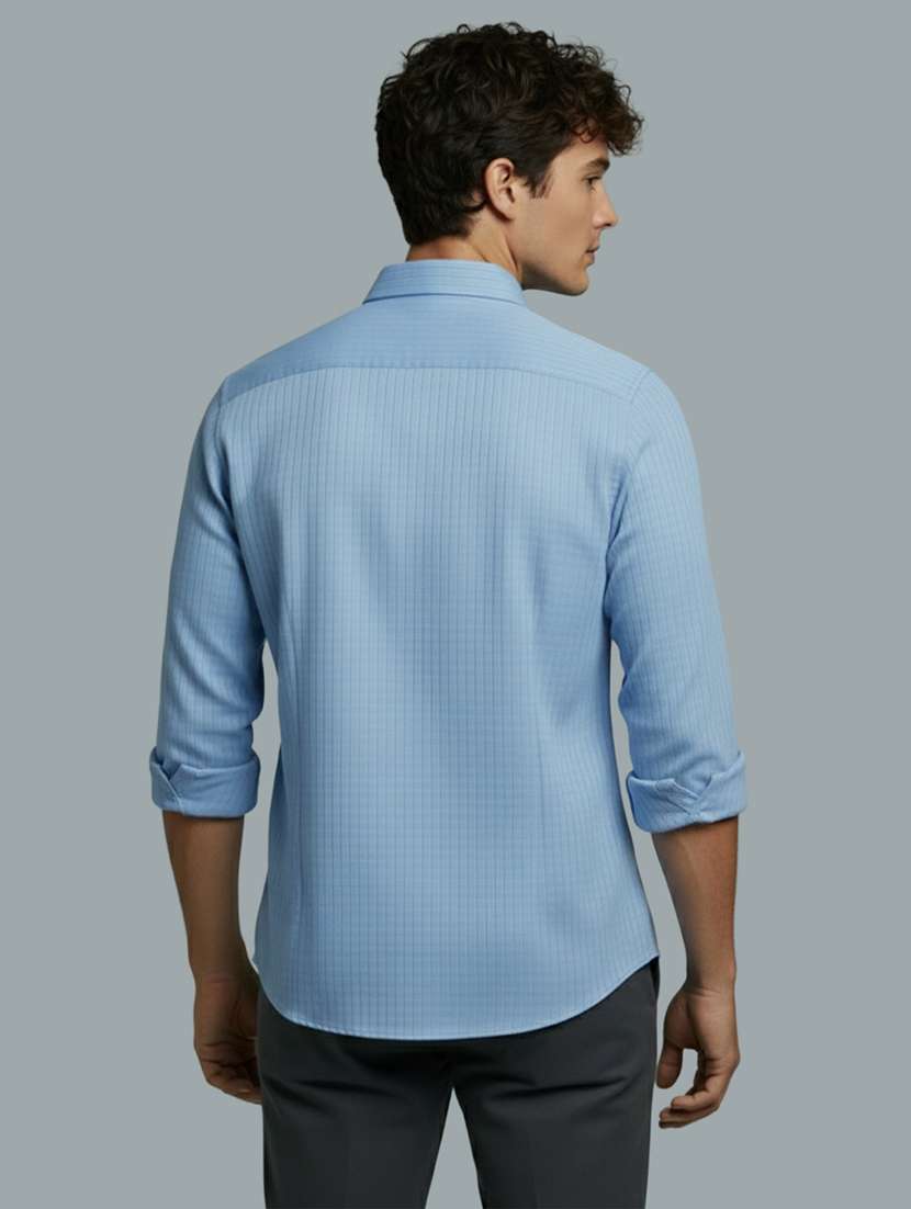 men striped long sleeve regular fit casual shirt - 22326949 -  Standard Image - 3