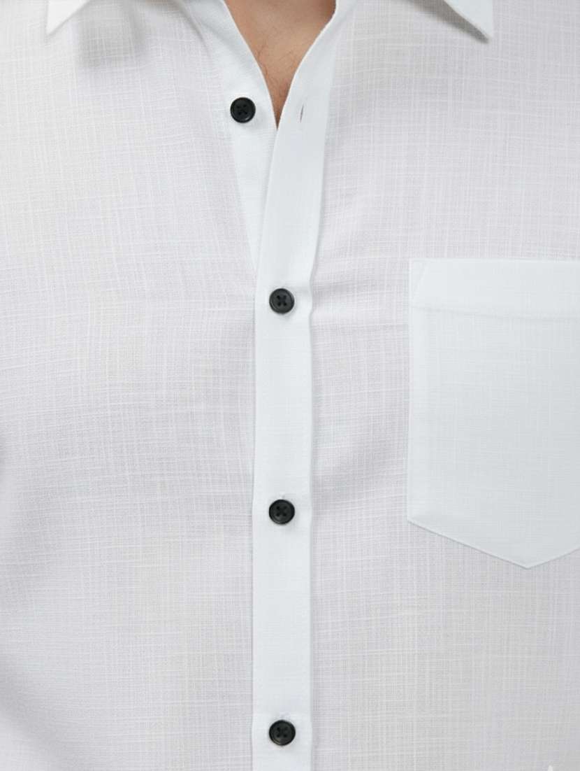 men solid short sleeve regular fit casual shirt - 22326963 -  Standard Image - 3
