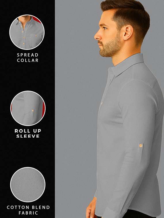 men solid long sleeve short kurta - 22327206 -  Standard Image - 3