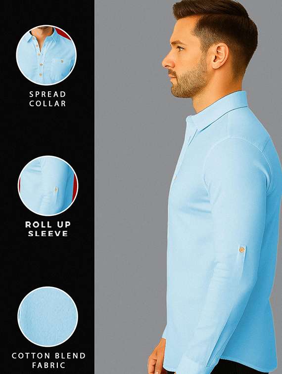 men solid long sleeve short kurta - 22327216 -  Standard Image - 3