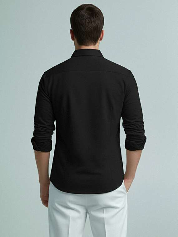 men solid long sleeve short kurta - 22327446 -  Standard Image - 3