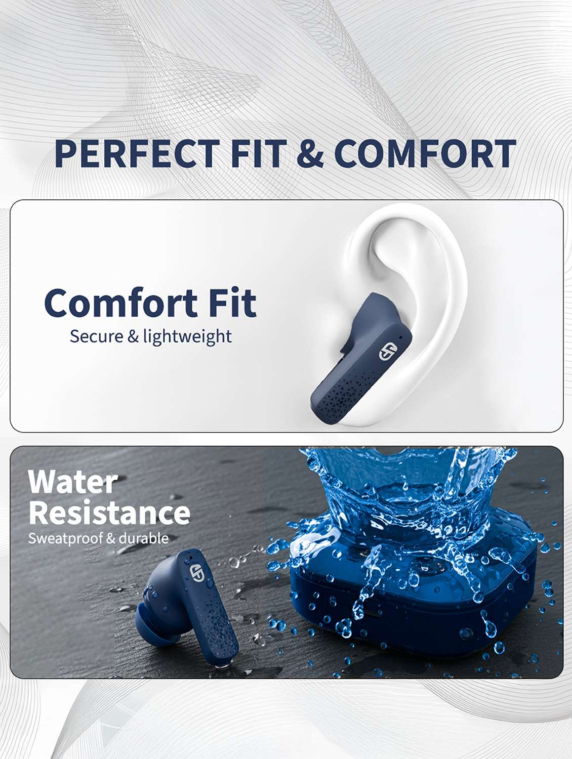 snapup snapods crystal in ear true wireless earbuds - psych blue - 22327557 -  Standard Image - 10