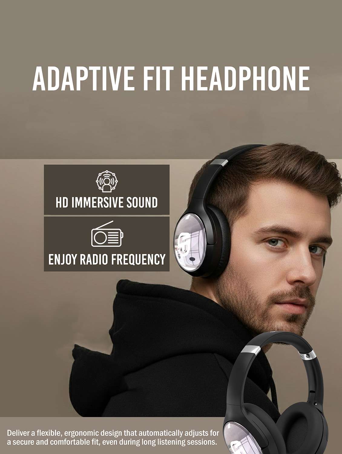 snapup snaphead glow over the head headphone (electric black) - 22327560 -  Standard Image - 5