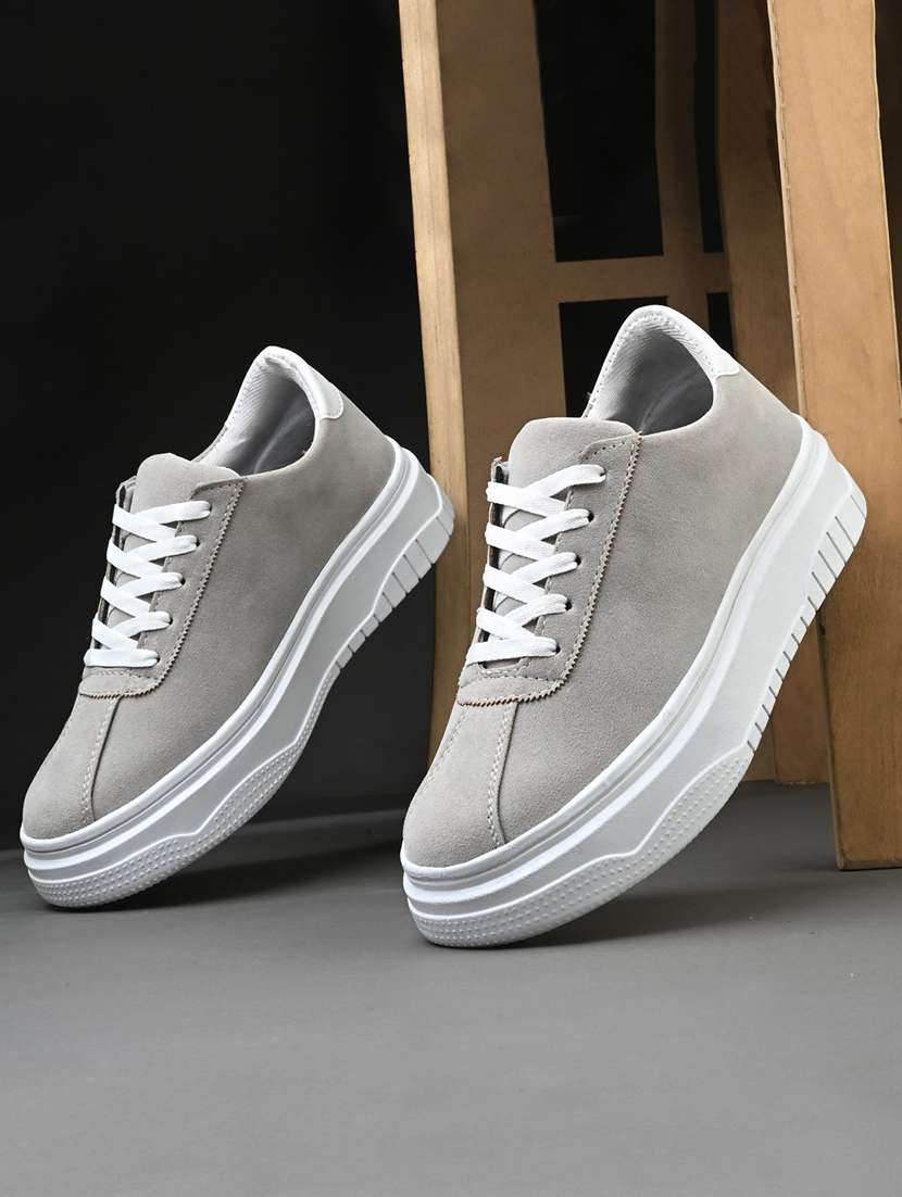 men solid lace up sneaker