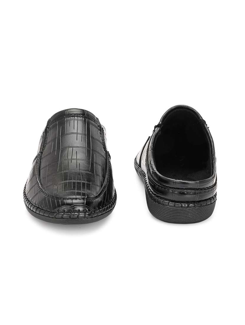 men black slip on formal shoes - 22327575 -  Standard Image - 5