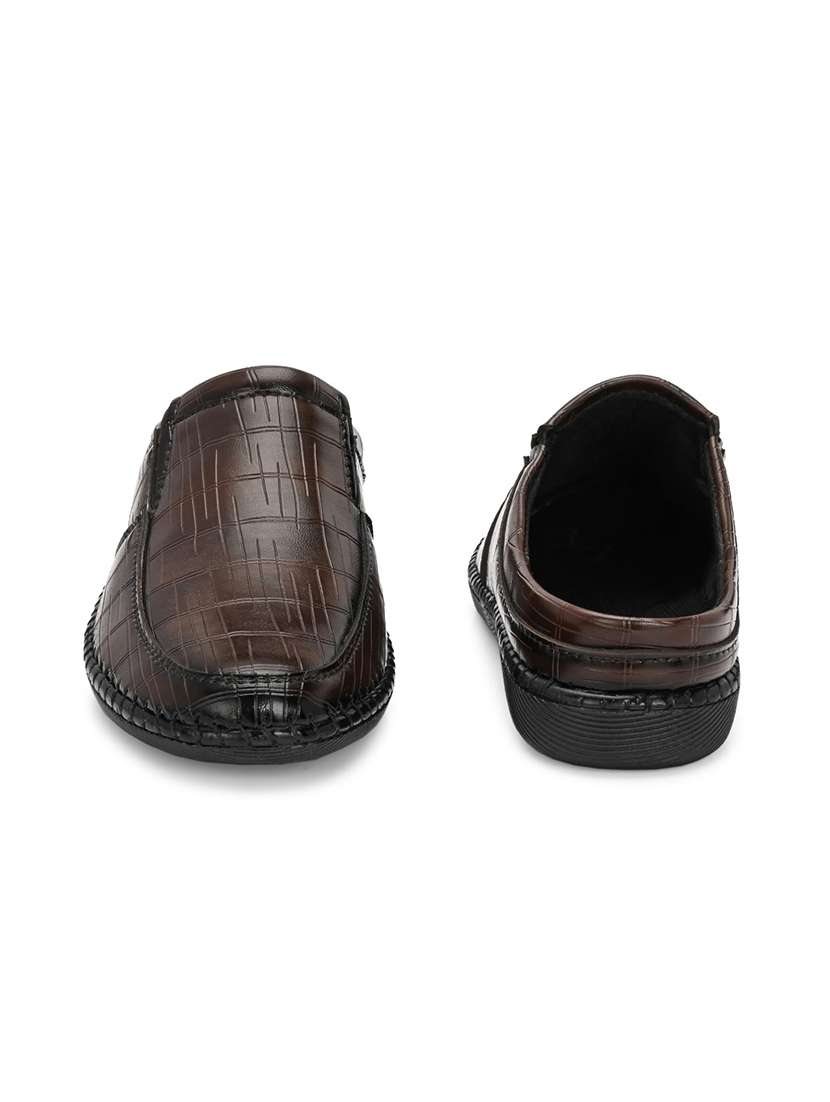 men brown slip on formal shoes - 22327576 -  Standard Image - 3
