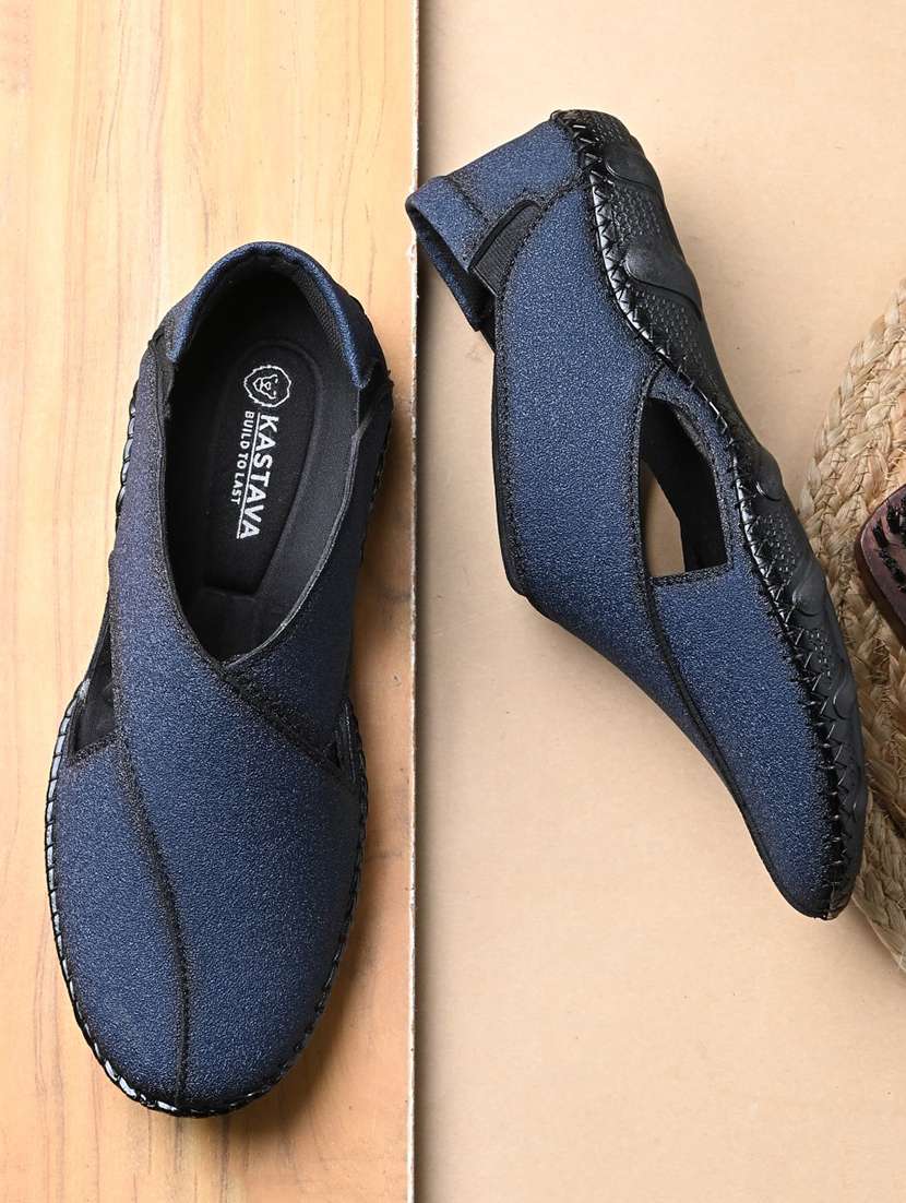men blue slip on sandal