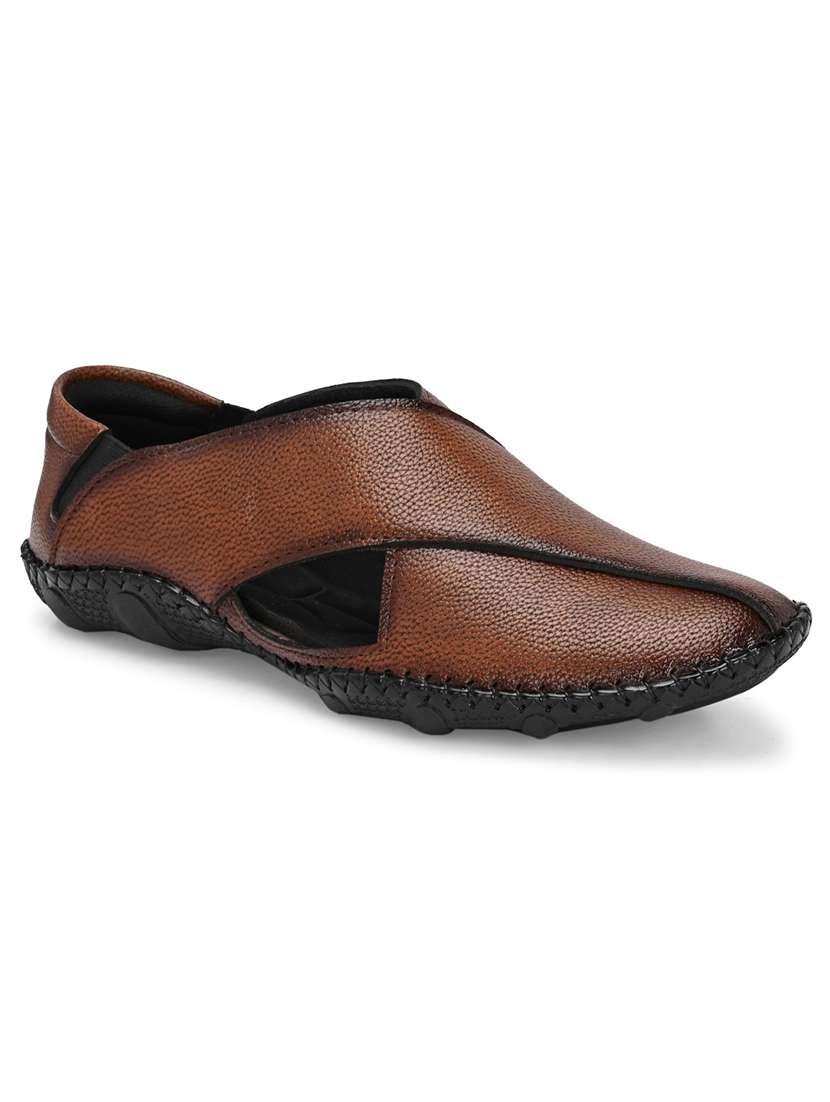 men tan slip on sandal - 22327581 -  Standard Image - 3