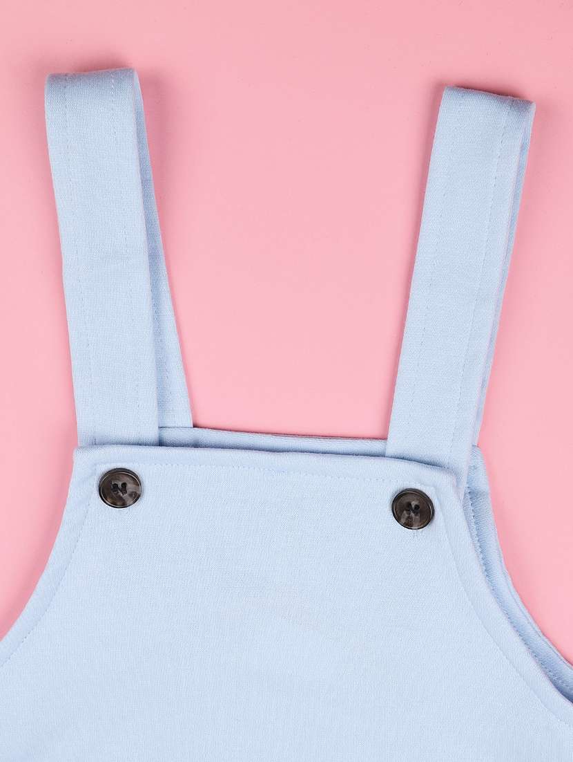boys printed round neck t-shirt and dungaree set - 22327736 -  Standard Image - 3
