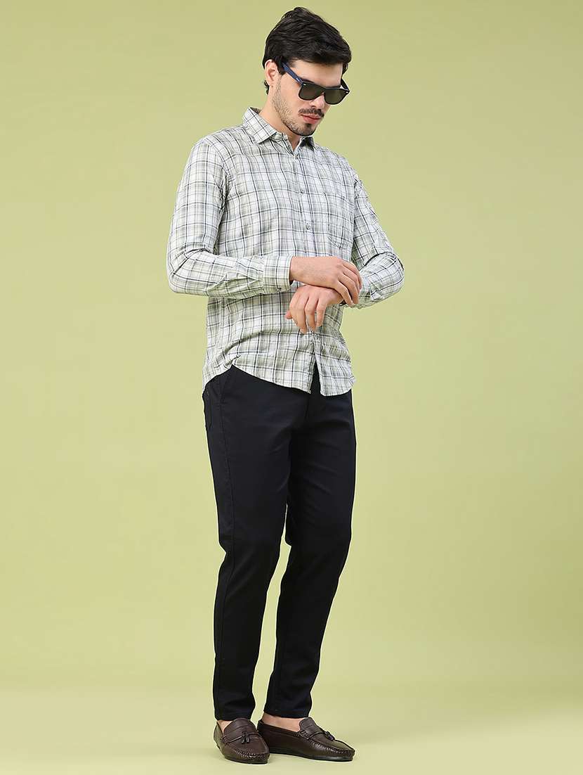 men checkered long sleeve slim fit casual shirt - 22327878 -  Standard Image - 5