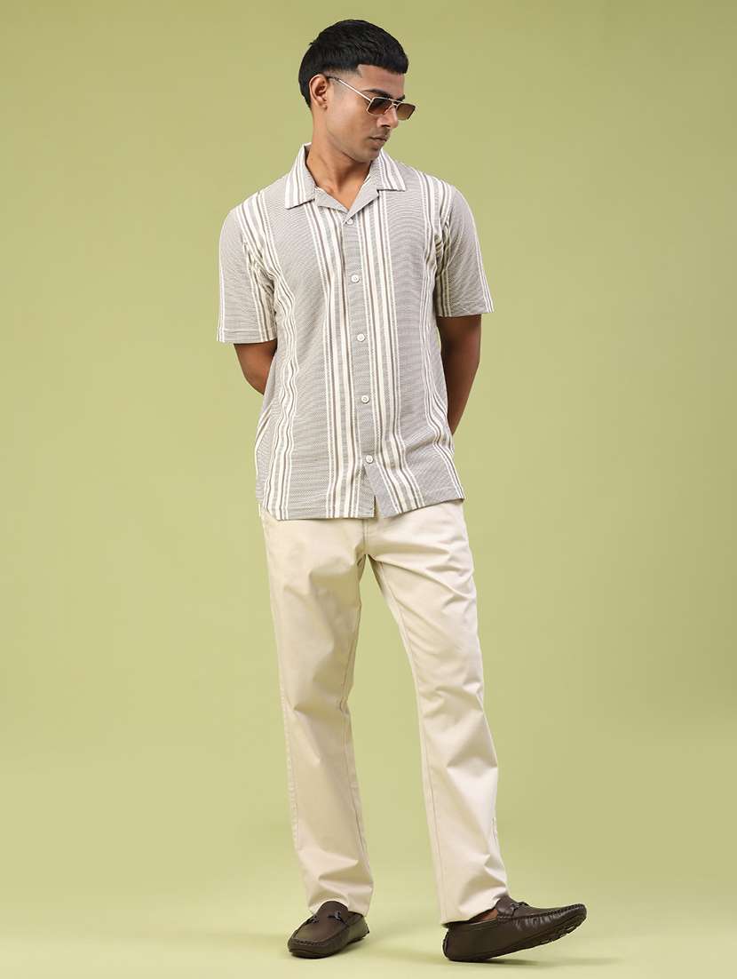men solid mid rise chinos casual trouser - 22327982 -  Standard Image - 5