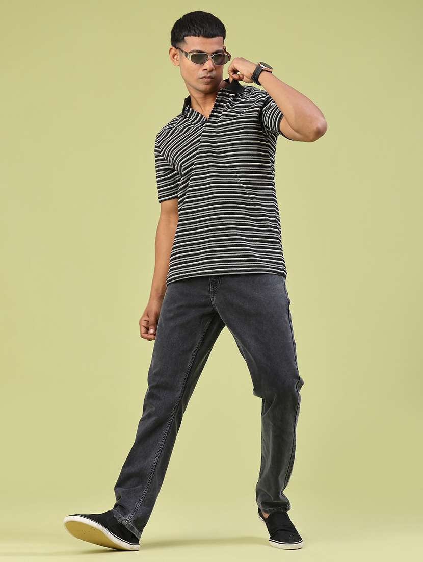 men plain mid rise full length jeans - 22328005 -  Standard Image - 5