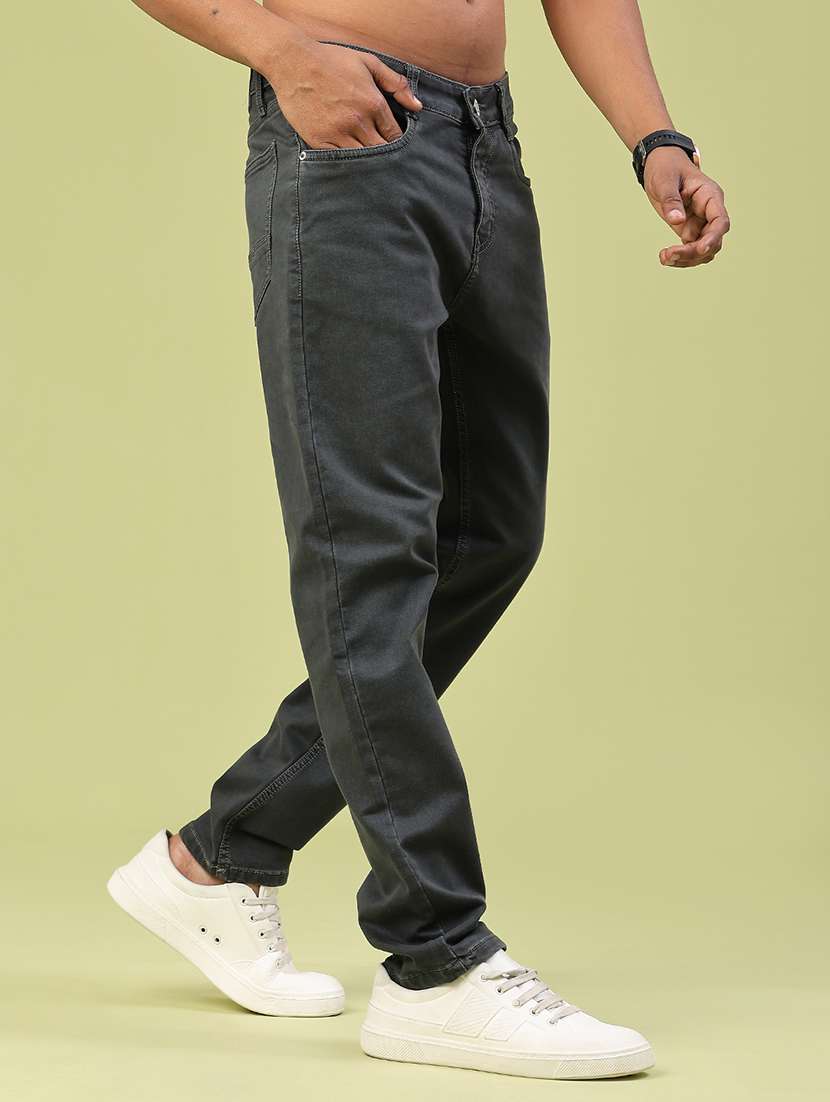 men plain mid rise full length jeans - 22328006 -  Standard Image - 3